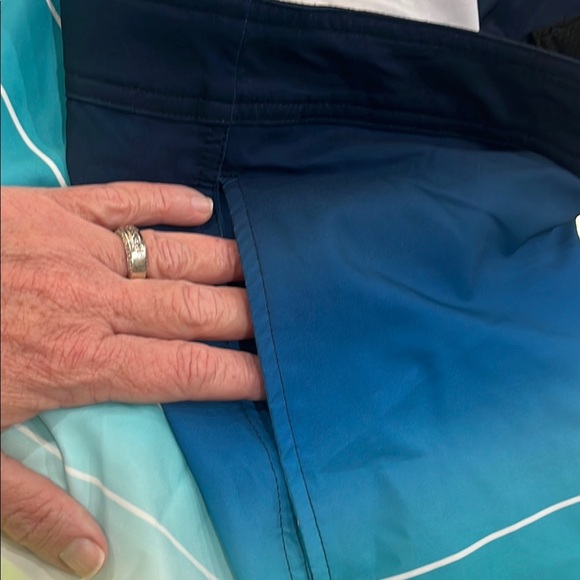 Men’s No Boundaries Blue and Yellow Board Shorts/Bath with Gradient Design, NWT. - Picture 7 of 11